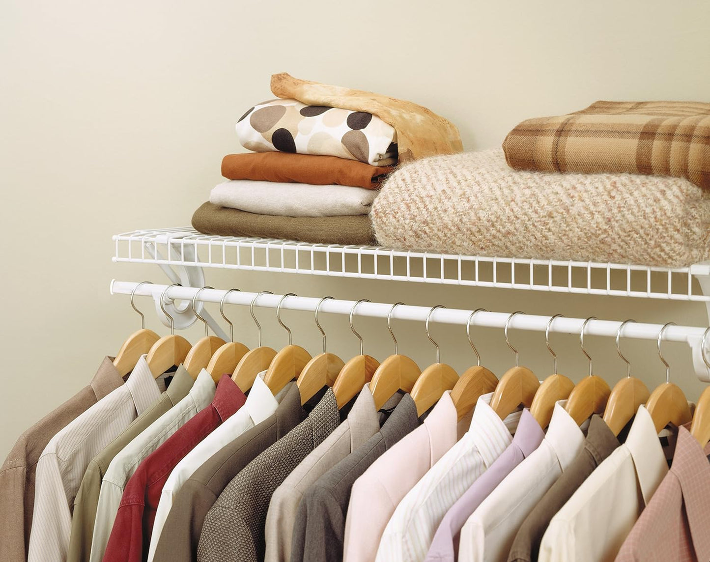 NEW - ClosetMaid 5632 Super Slide Ventilated Shelf Kit With Closet Rod, 6ft by 12in, White - Retail $47