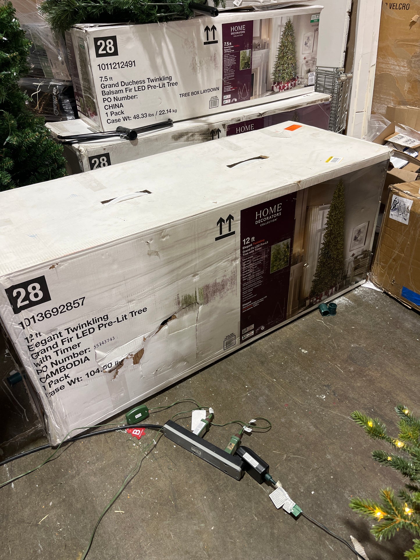 Home Decorators Collection 12 ft. Elegant Twinkling Grand Fir LED Pre-Lit Artificial Christmas Tree with Timer