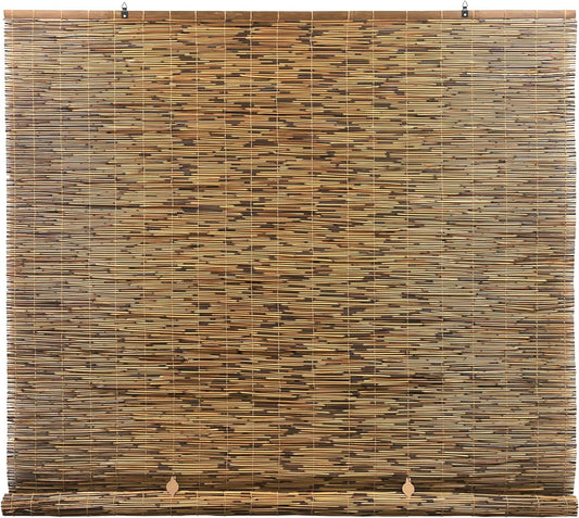 NEW - Radiance Cord Free Bamboo Shades - Roll-Up Shades for Porch, Patio & Interior Windows - Bamboo Shades for Indoor & Outdoor - Cocoa - 60in W x 72in L - (3370760E) - Retail $32
