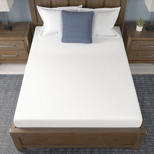 NEW - Signature Design by Ashley Queen Size Chime 8 Inch Medium Firm Gel Memory Foam Mattress with Green Tea & Charcoal Extract - Retail $259
