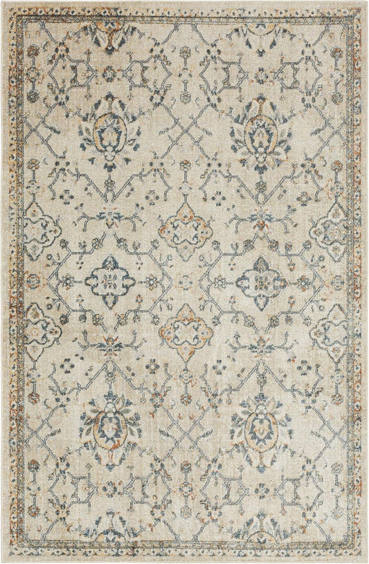 Mohawk Home Garrett Floral Ornamental Cream 5' 3" x 8' Area Rug Perfect for Living Room, Dining Room, Office - Retail $48