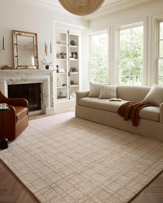 Loloi Chris Loves Julia Polly Collection POL-10 Khaki/Sand 9'-3" x 13'-0" Accent Rug - Retail $640