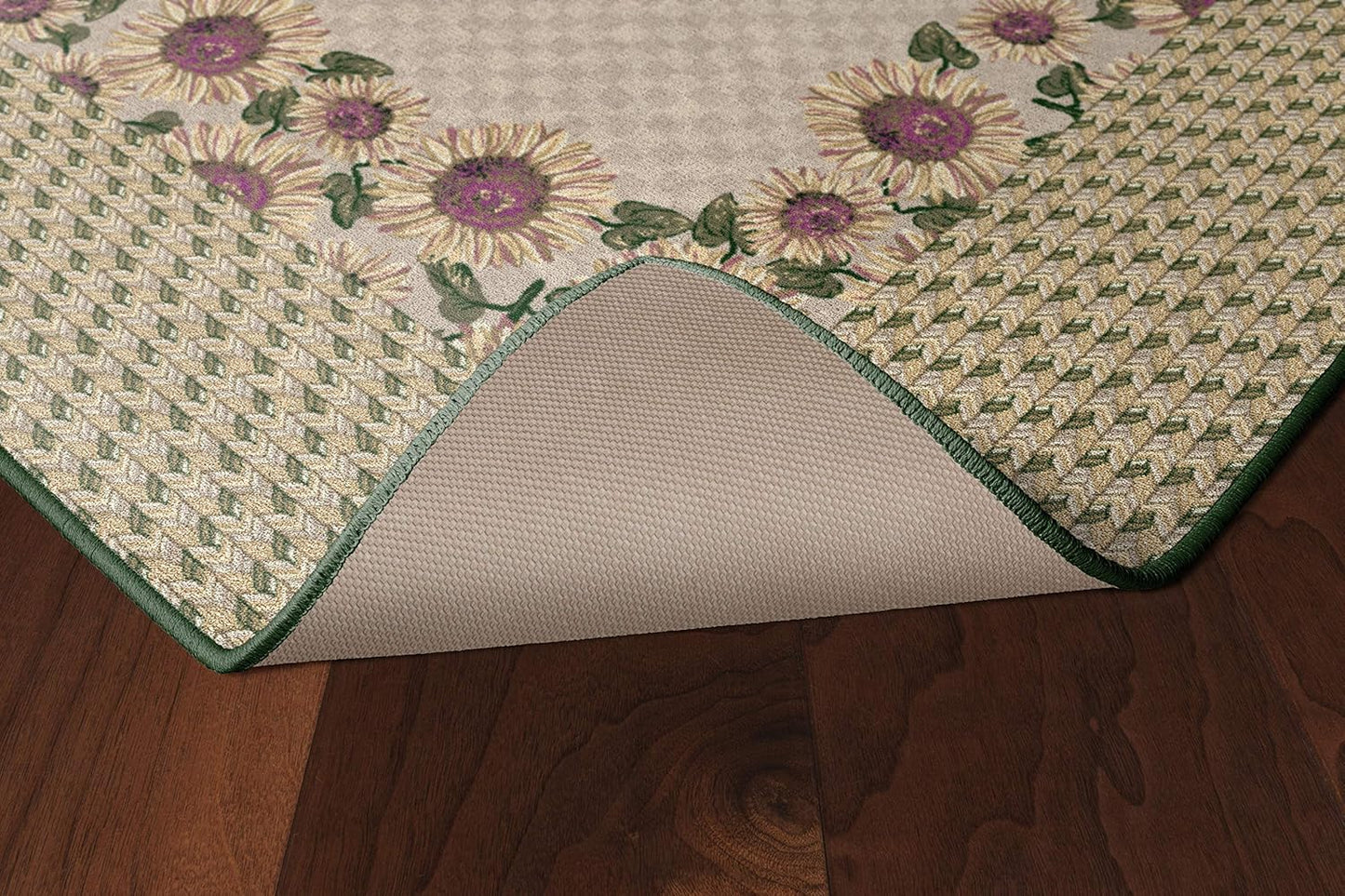NEW - Brumlow MILLS Sunflower Braid Printed Pattern Rustic Floral Area Rug for Kitchen, Entryway, Bathroom Mat and Home Décor, 7'6" x 10', Cedar - Retail $174