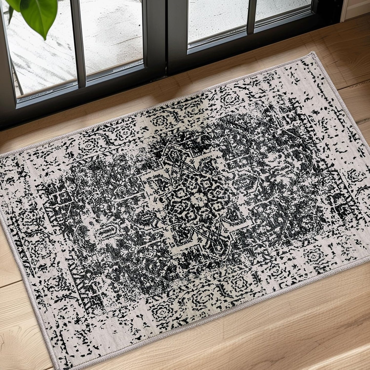 StangH Bundle Velvet Curtains & Faux Wool Area Rug