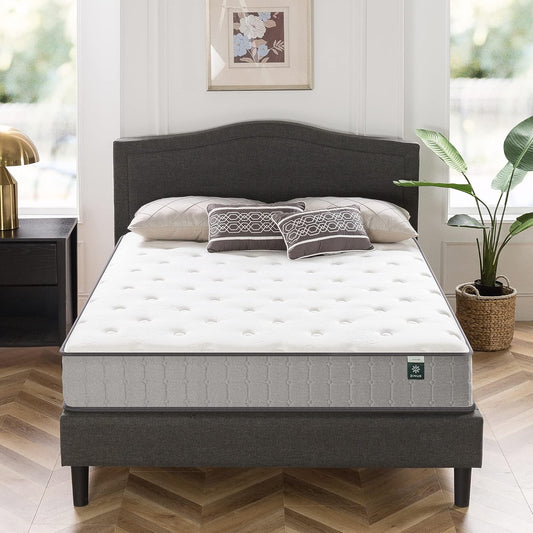 NEW - ZINUS Queen 10 Inch Comfort Support Cooling Gel Hybrid Mattress, Queen, Tight Top Innerspring Mattress, Motion Isolating Pocket Springs, Mattress in A Box - Retail $239