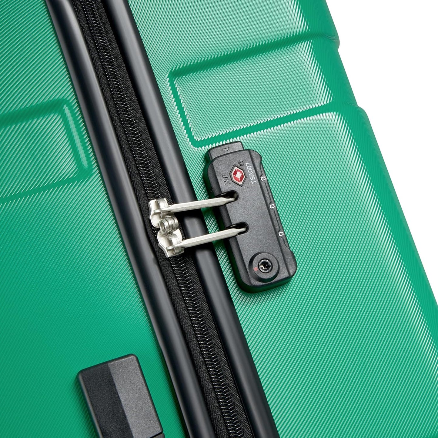 United Colors of Benetton Now Hardside Luggage with Spinner Wheels, Green, 3 Piece Set 19/23/27 Inch - Retail $390