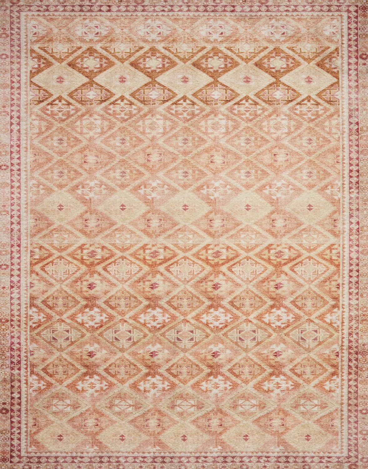 NEW - Loloi II Layla Natural/Spice 7'-6" x 9'-6" Area Rug - Retail $157