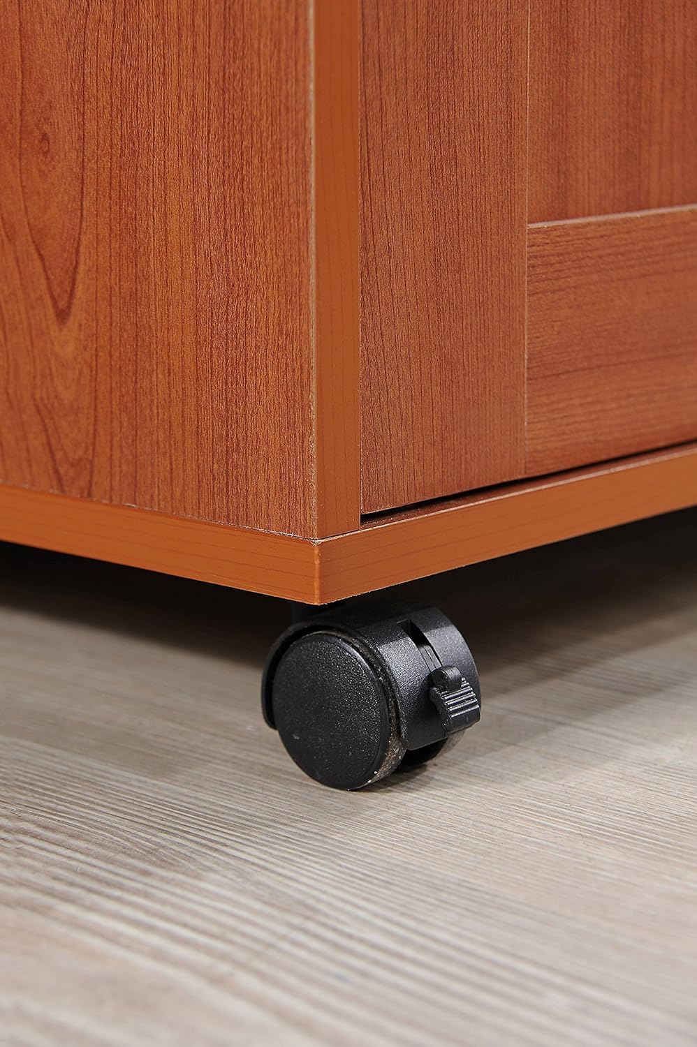 NEW - Hodedah Kitchen Island with Spice Rack, Towel Rack & Drawer, Cherry - Retail $74