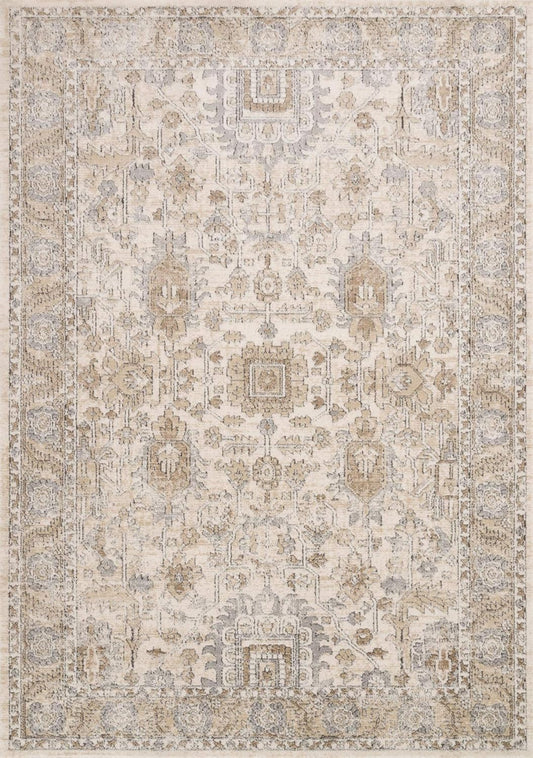 NEW - Loloi Teagan Collection 7'-11" x 10'-6" Area Rug in Ivory/Sand - Large Area Rug, Soft Neutral Rug, High-Traffic Area Rug for Living Room, Bedroom, Home Office, Dining Area - Retail $194