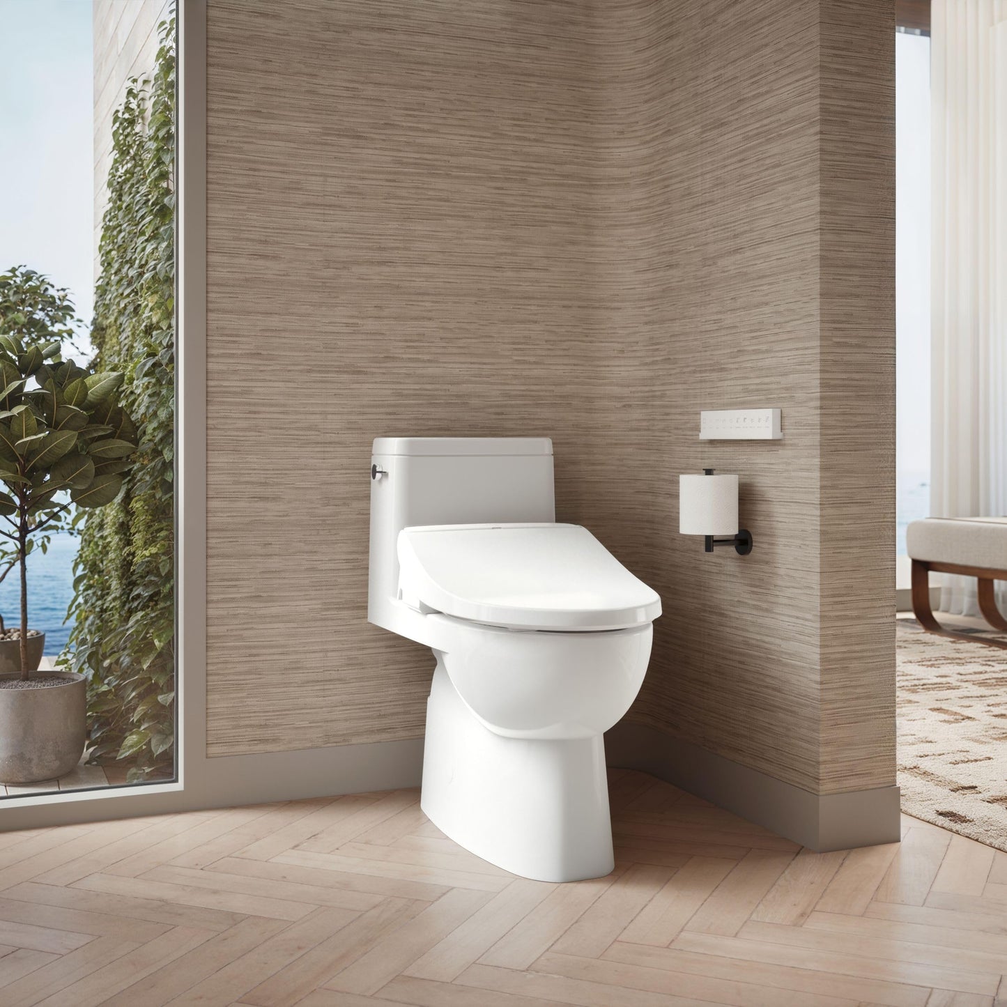 Kohler PureWash Elongated Bidet Toilet Seat With Remote, Warm Water, Quiet-Close Lid Prevents Slamming, Easy Installation with Quick-Release, Self-Cleaning Wand, Adjustable Water Pressure