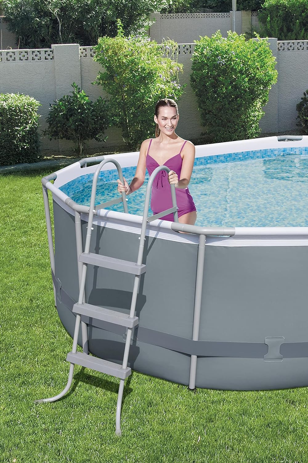 NEW IN BOX - Bestway Power Steel 14' x 8'2" x 39.5" Oval Above Ground Pool Set | Includes 530gal Filter Pump, Ladder, ChemConnect Dispener - Retail $478