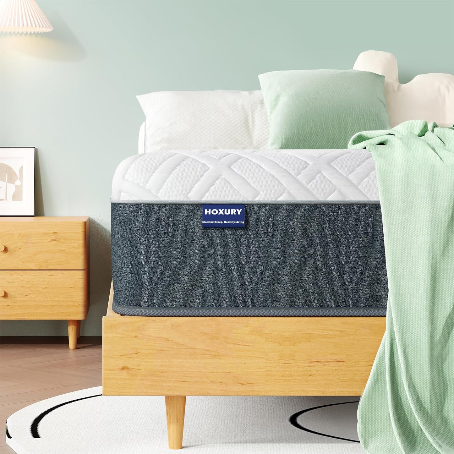 NEW - HOXURY 12 Inch TWIN Green Tea Memory Foam Mattress in a Box, Medium Firm Twin Size Mattress for Cool Sleep & Pressure Relief, CertiPUR-US Certified - Retail $239