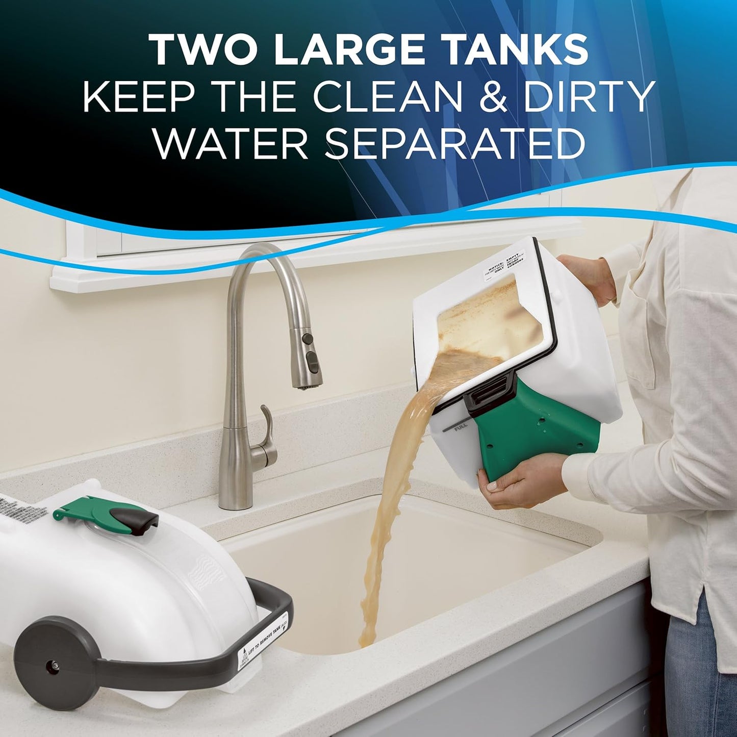 NEW - BISSELL Big Green Professional Carpet Cleaner with XL DirtLifter PowerBrush, 9-inch Long Reach Hose, 6-inch Tough Stain Tool, Includes BISSELL PRO MAX Formula with Stain Protect Technology