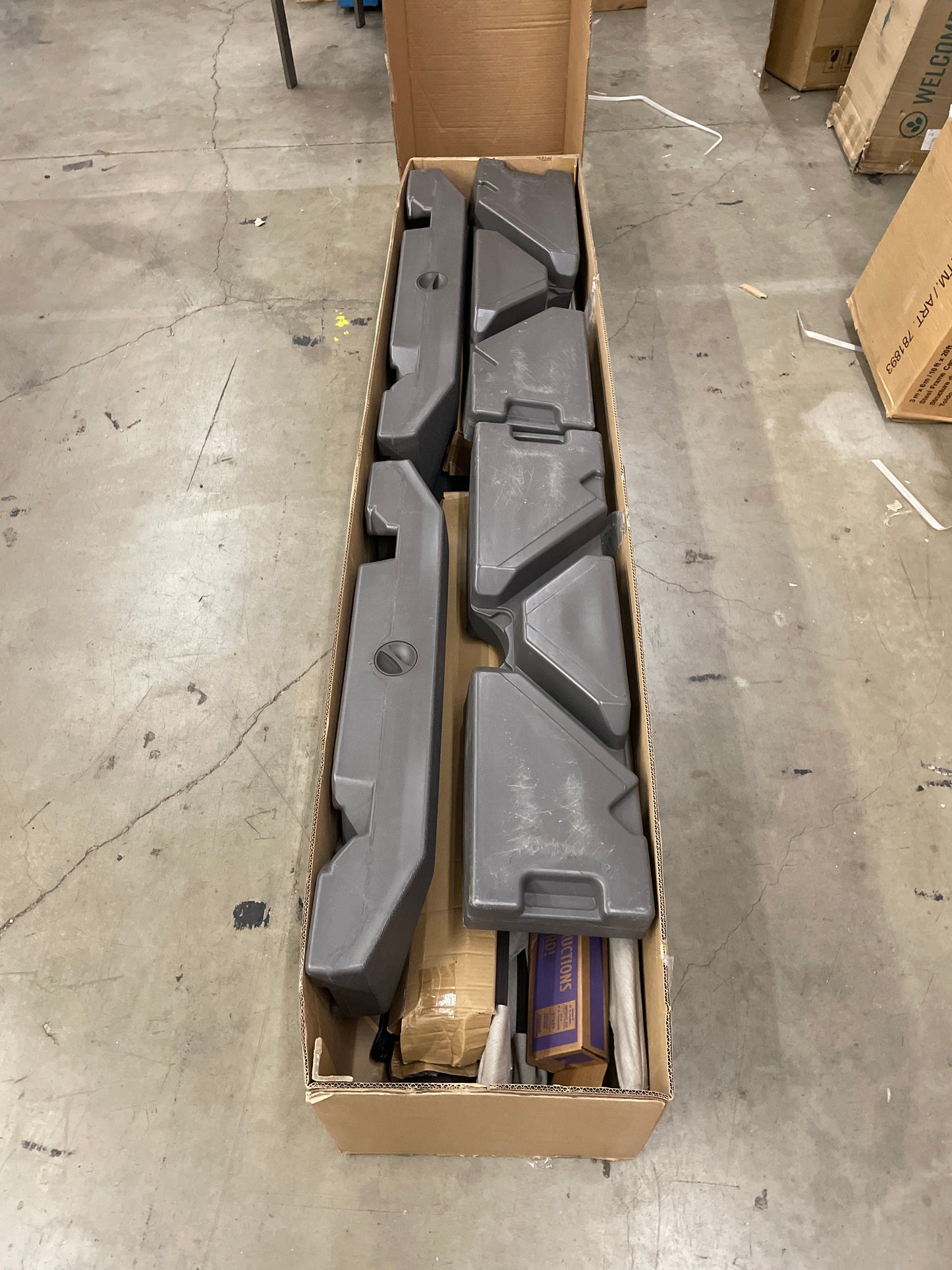 Seasons Sentry Tan 10' Square 2-Tier Solar LED Aluminum Cantilever Umbrella With Base