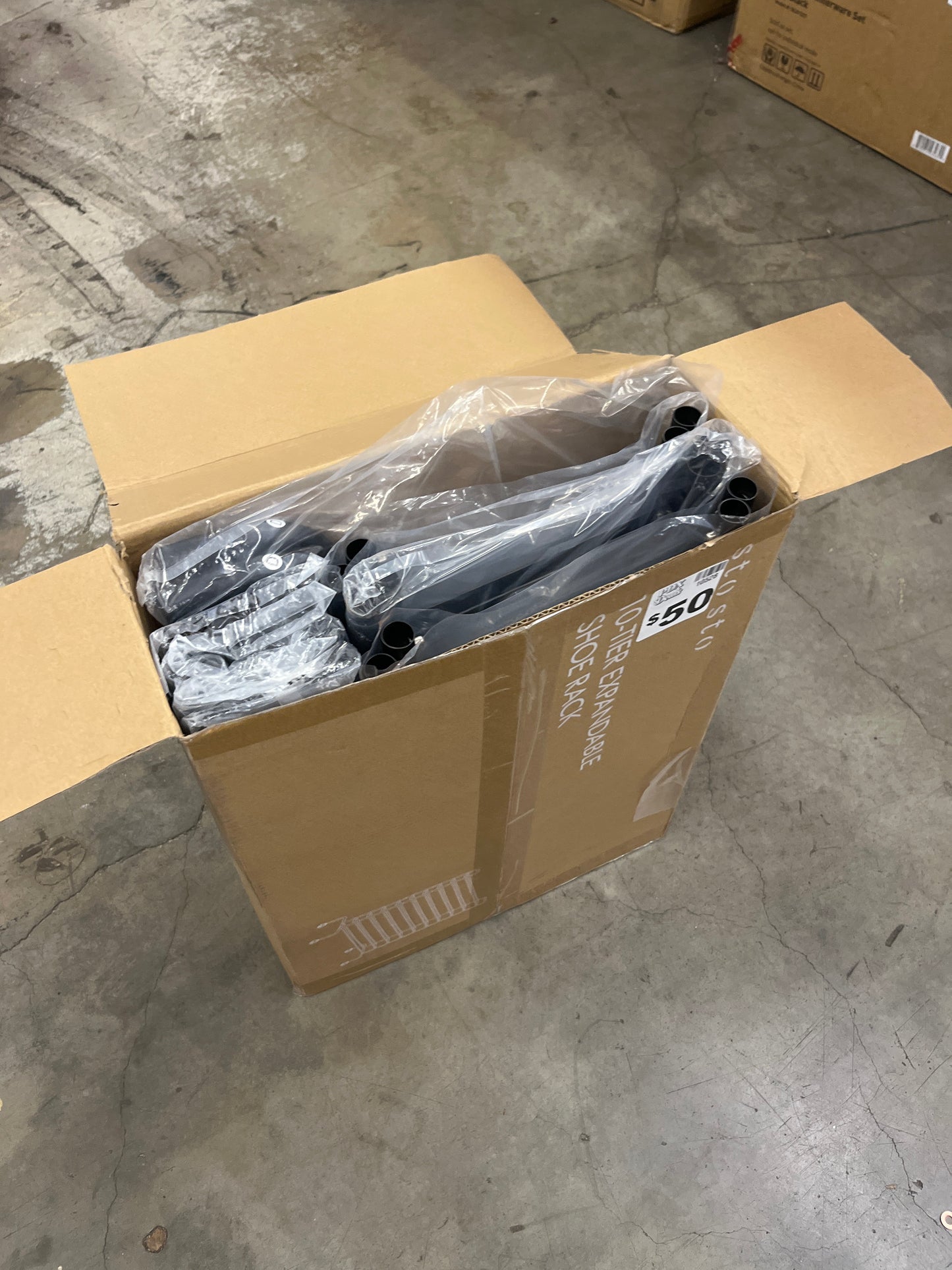 NEW - Sto Sto Expandable 10-Tier Metal Tall Shoe Rack - Retail $100