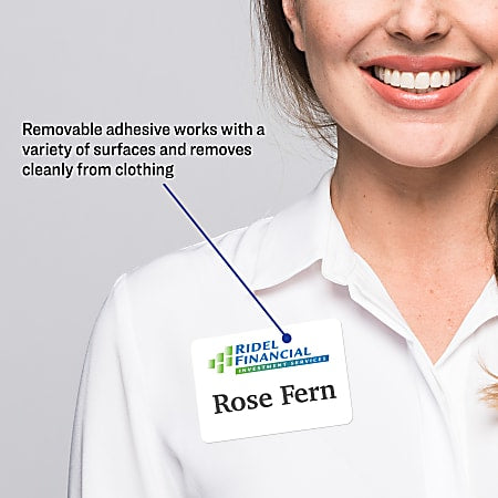 Avery® Flexible Name Badge Labels, 5395, 2 1/3" x 3 3/8", White, Box Of 400