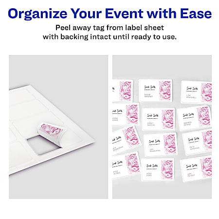 Avery® Flexible Name Badge Labels, 5395, 2 1/3" x 3 3/8", White, Box Of 400