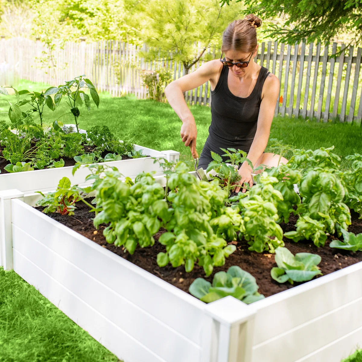 NEW - Vita White Vinyl Raised Garden Bed, 2-pack