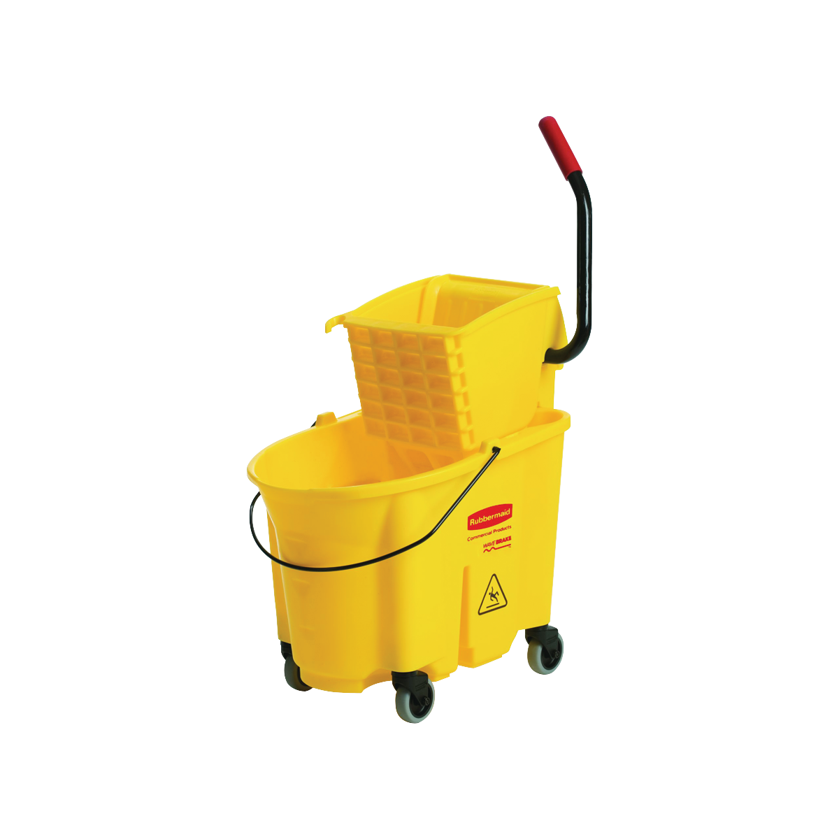 Rubbermaid Commercial WaveBrake Mop Bucket and Wringer, 26 Quart, Yellow - Retail $59