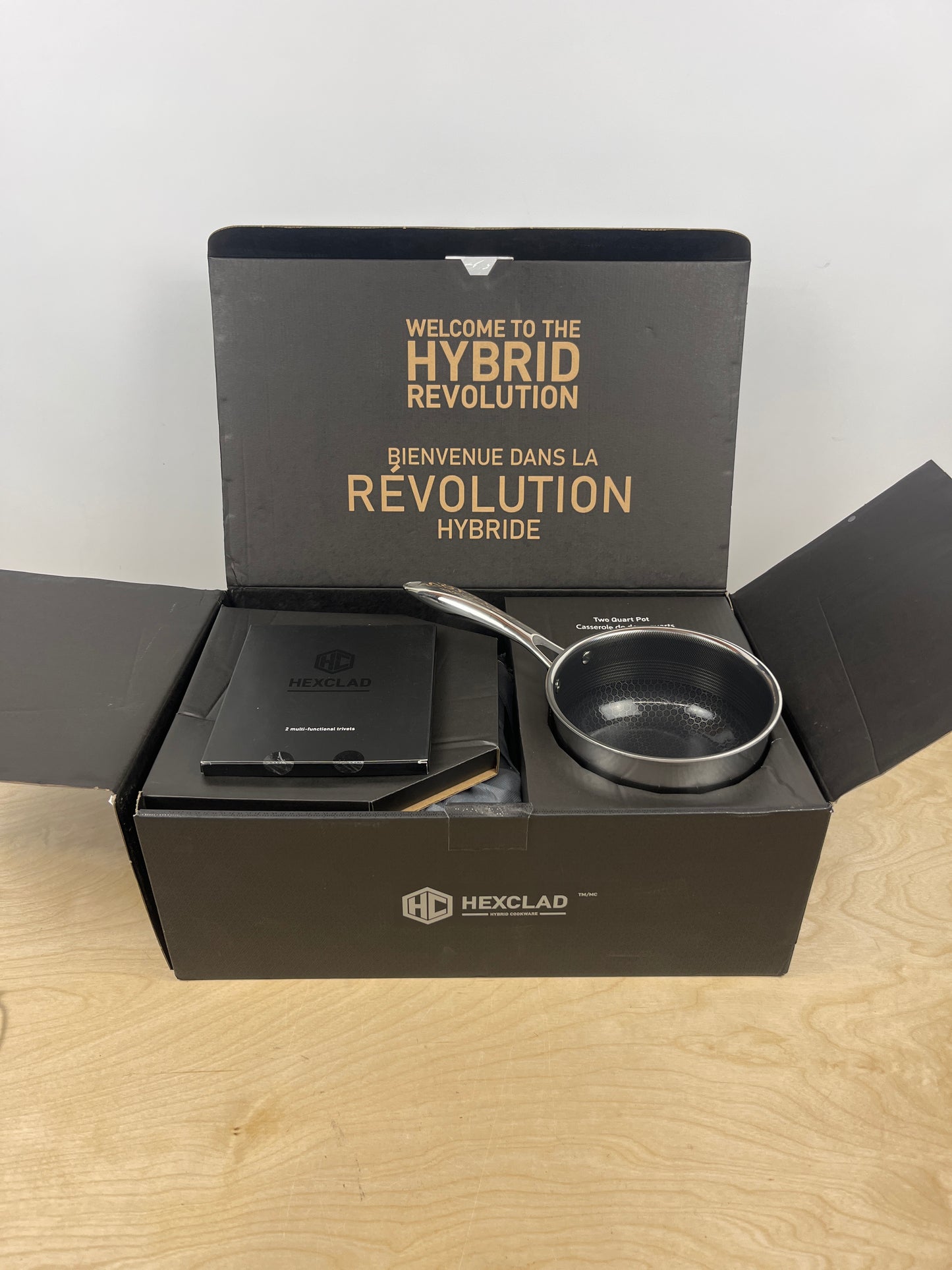 NEW - HexClad Hybrid Pot Set with Lids, 6pc - Retail $380