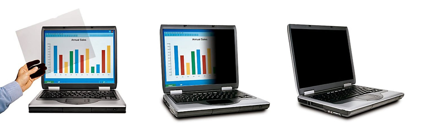 3M Privacy Filter with 3M™ COMPLY™ Flip Attach for Laptops, 14" Full Screen, 16:9 Aspect Ratio, Reduces Blue Light, Anti-Glare - Retail $40