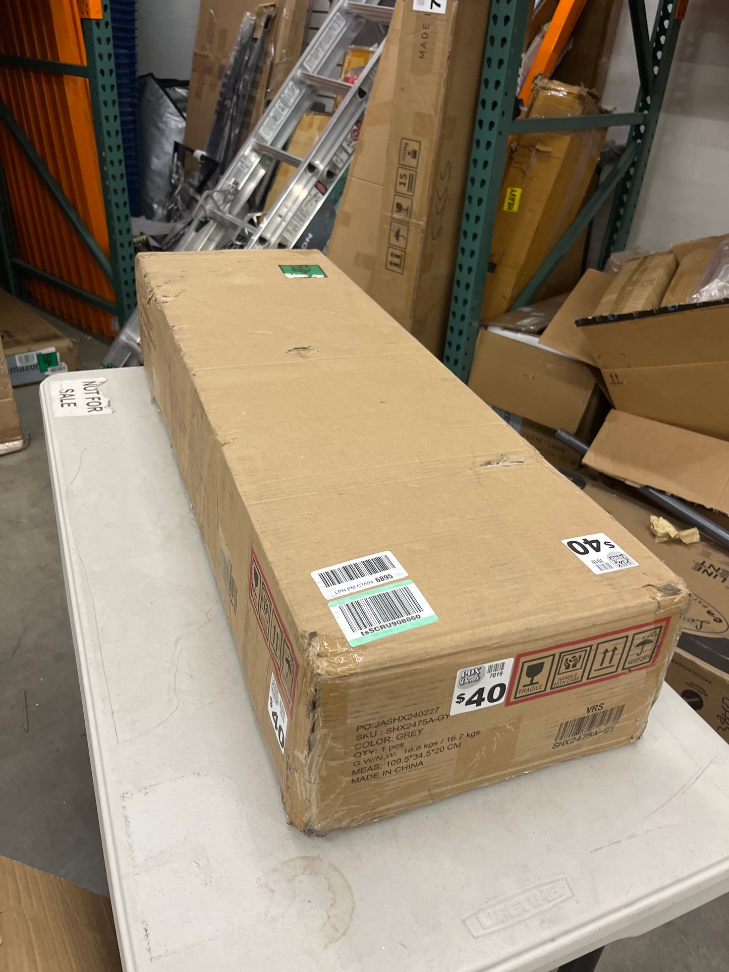 Shintenchi Over The Toilet Storage Cabinet, Bathroom Above The Toilet Rack, Bathroom Adjustable Shelf Organizer with Open Bottom Bar and Anti-Tip Device, Gray