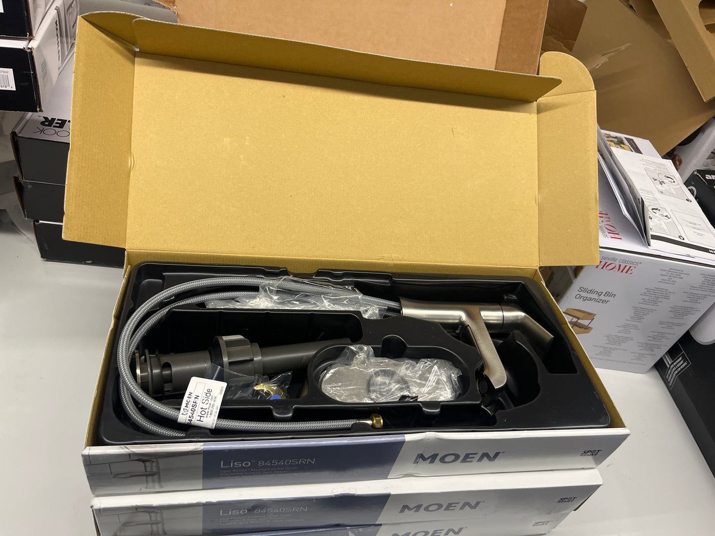 Moen Liso Brushed Nickel Single Hole Bathroom Faucet