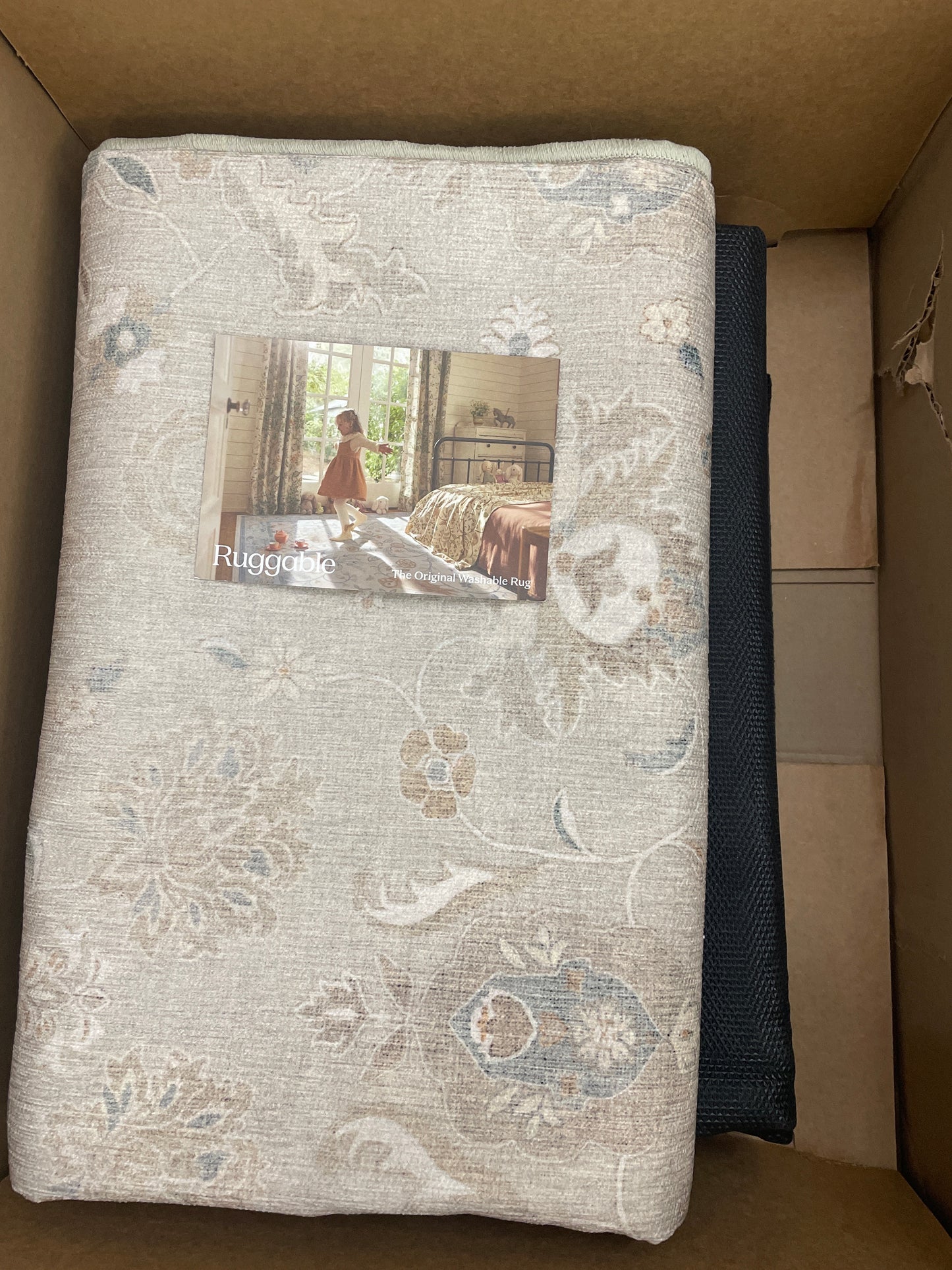 Ruggable Flatwoven Washable Odette Rug, 5’ x  7’