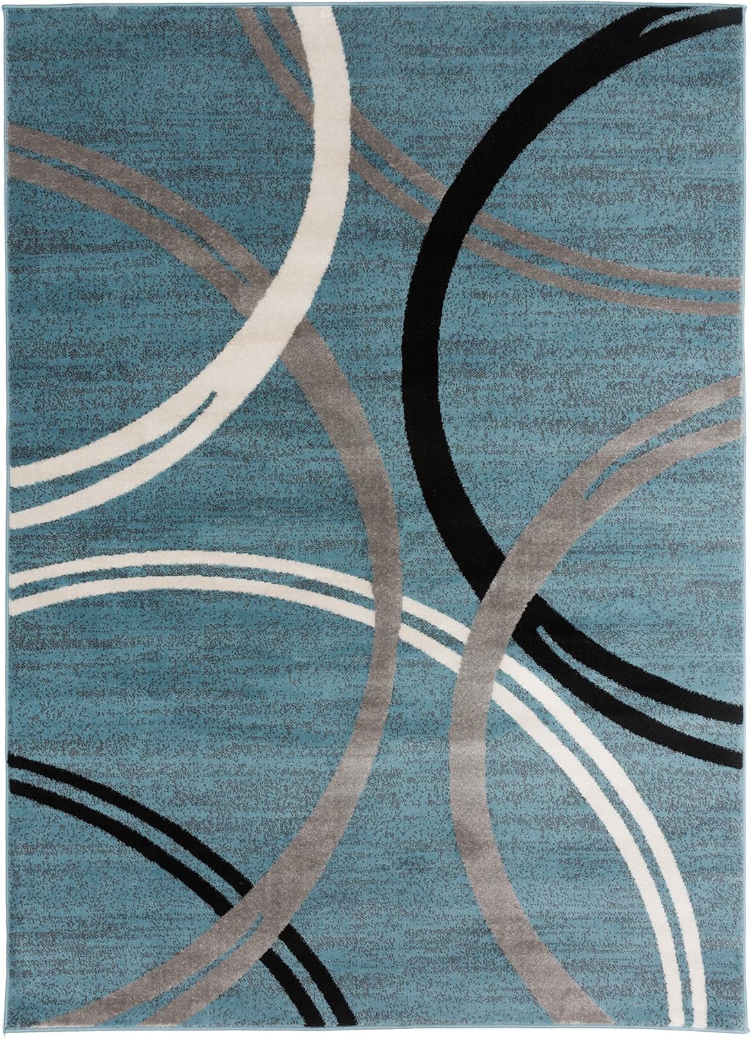 NEW - Rugshop Modern Wavy Circles Design Area Rug 5' 3" x 7' 3" Blue - Retail $84
