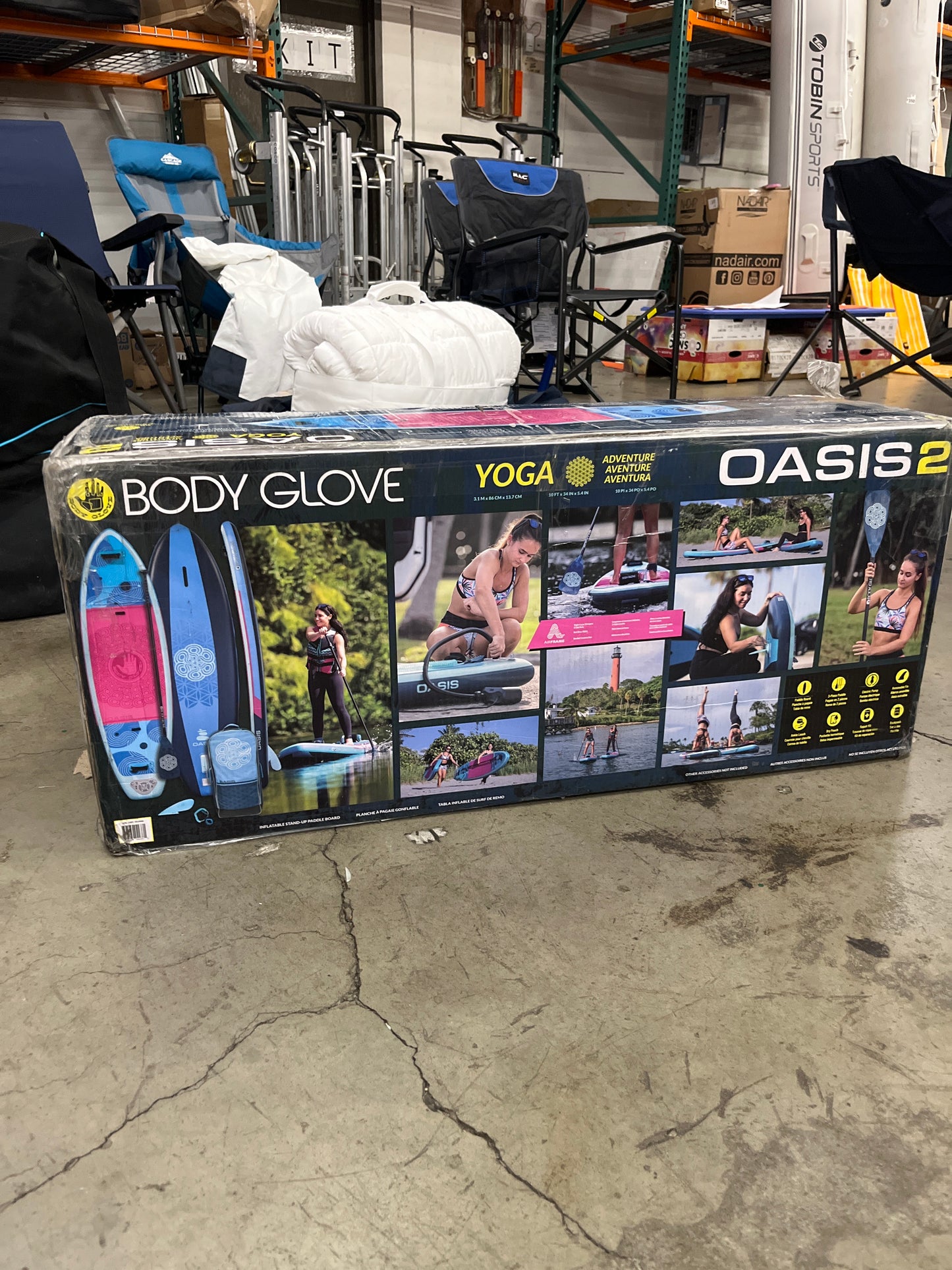 NEW - Body Glove Oasis 2 10’ Inflatable Stand Up YOGA Paddle Board Package