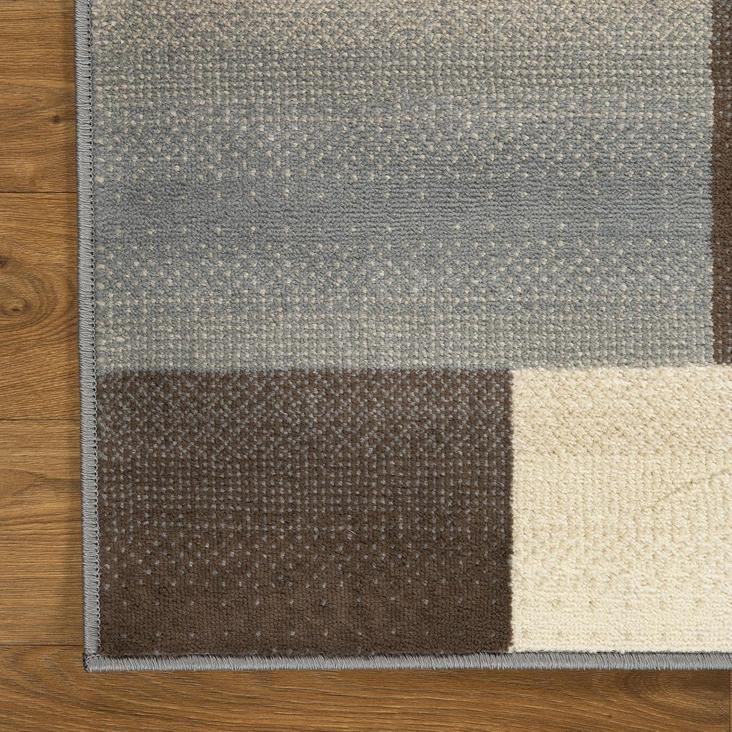 NEW - Superior 8ft x 10ftIndoor Large Area Rug, Jute Backed, Perfect For Entryway, Office, Living/ Dining Room, Bedroom, Kitchen, Modern Geometric Patchwork Floor Decor, Clifton Collection, 8' x 10', Grey - Retail $122