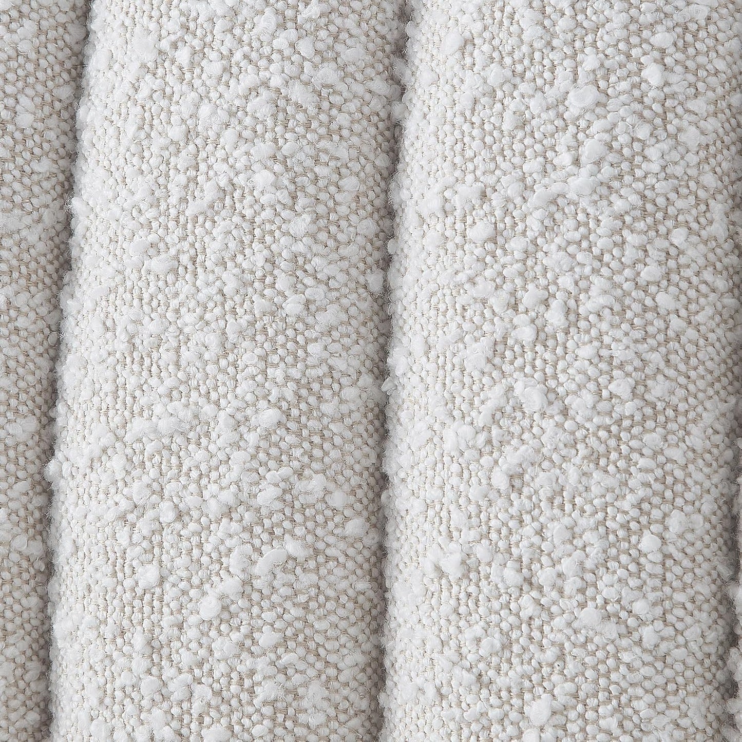 Meridian Furniture NashCream-F Nash Collection Modern | Contemporary Boucle Fabric Upholstered Full Bed with Rich Cream Boucle Fabric and Deep Channel Tufting, 68" W x 86" D x 38" H, Cream, Full