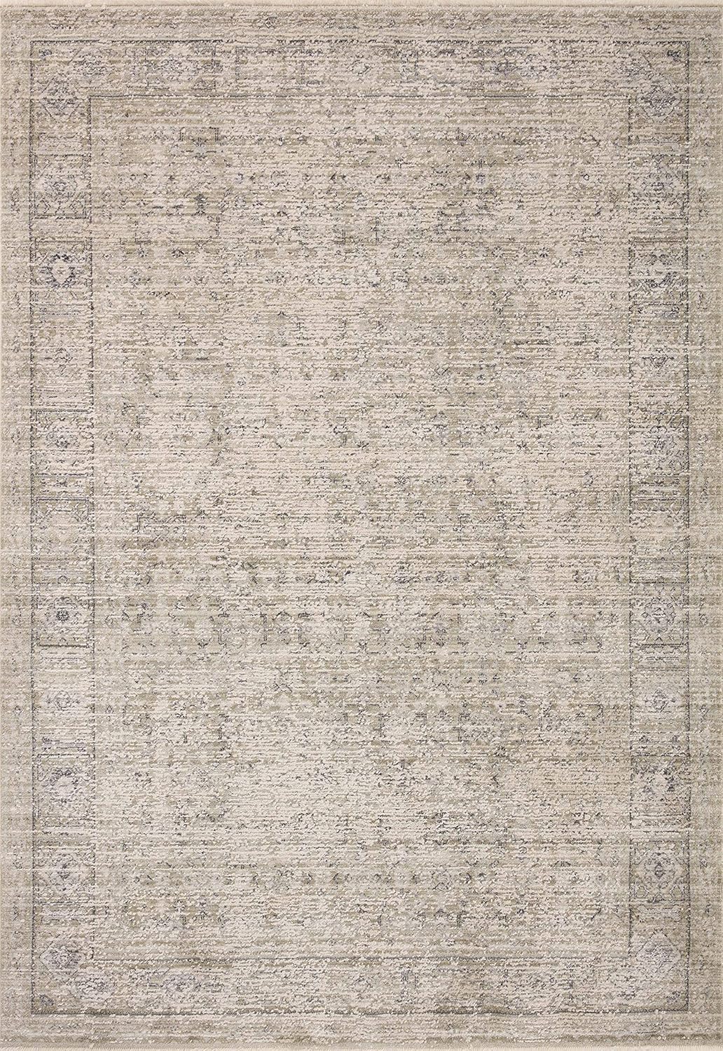 Loloi Amber Lewis Alie Collection ALE-03 Taupe/Dove 5'-3'' x 7'-9'', .13'' Pile Height, Area Rug - Retail $111