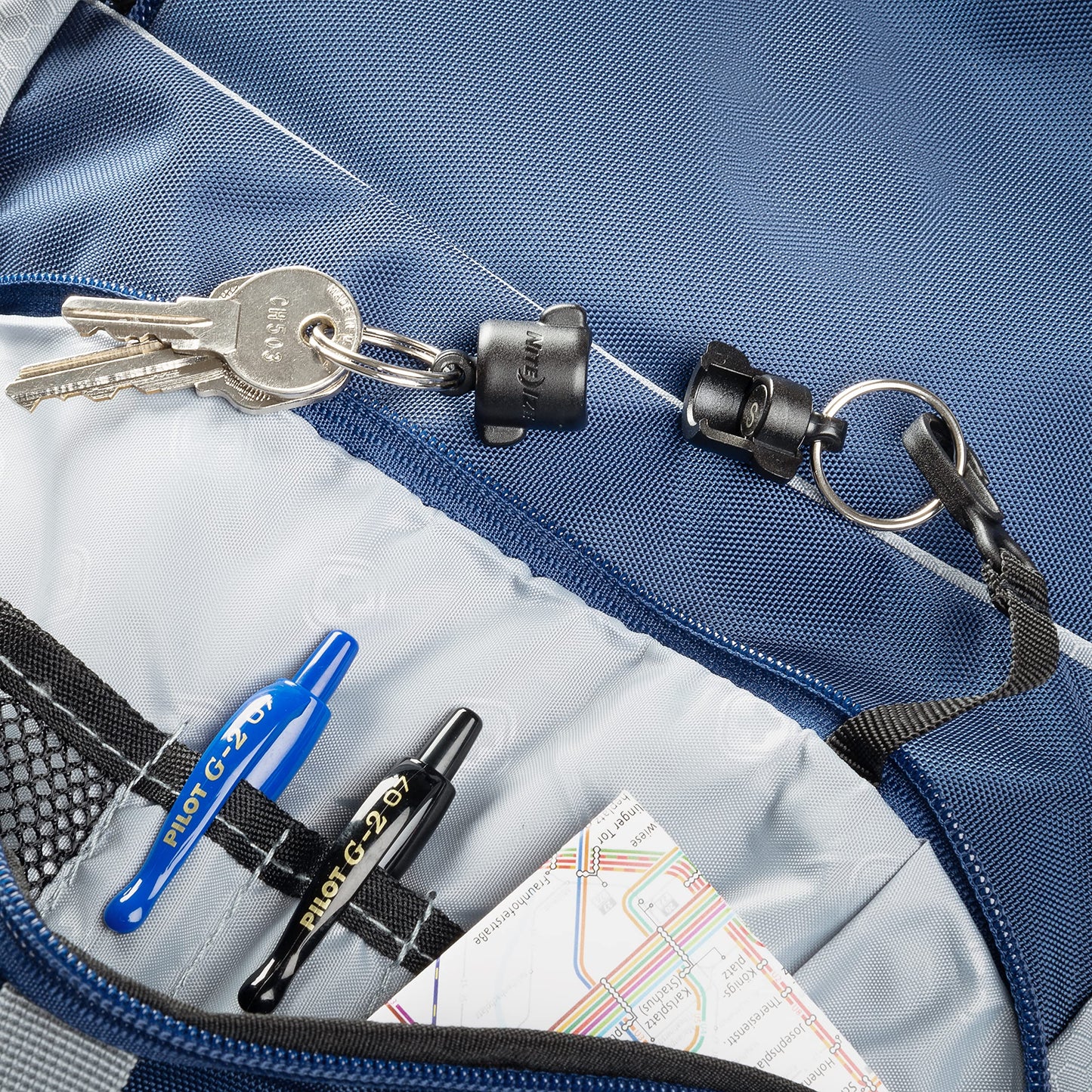 Nite Ize Polycarbonate Keyring 360 Magnetic Quick Connector, Magnetic Locking Split Rings for Keys