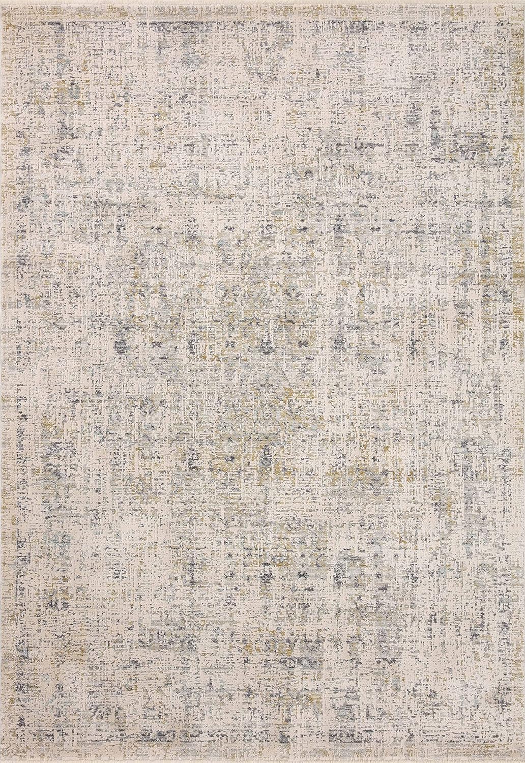 NEW - Loloi Amber Lewis x Alie Collection, Sand & Sky 5ft-3in x 5ft 3in Round Area Rug Antique & Modern Accent Rugs for Living Room, Bedroom, Entryway & Hallway, No Shed High Traffic Area Home Decor Rug - Retail $80