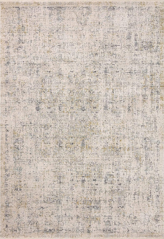 NEW - Loloi Amber Lewis x Alie Collection, Sand & Sky 5ft-3in x 5ft 3in Round Area Rug Antique & Modern Accent Rugs for Living Room, Bedroom, Entryway & Hallway, No Shed High Traffic Area Home Decor Rug - Retail $80