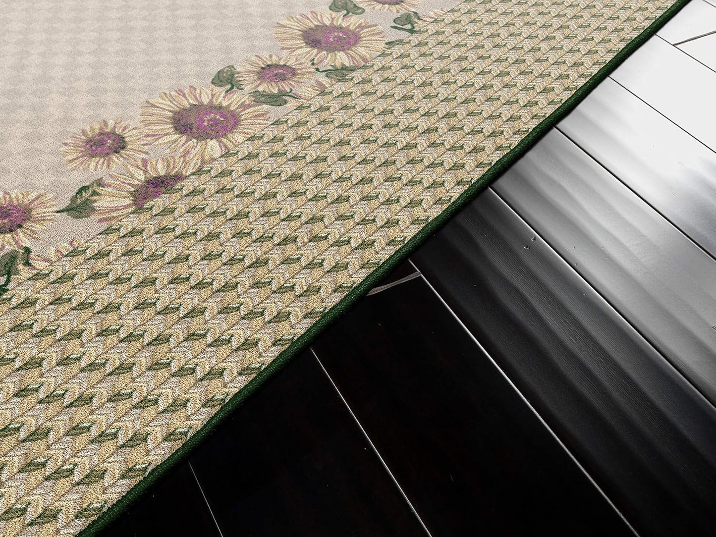 NEW - Brumlow MILLS Sunflower Braid Printed Pattern Rustic Floral Area Rug for Kitchen, Entryway, Bathroom Mat and Home Décor, 7'6" x 10', Cedar - Retail $174