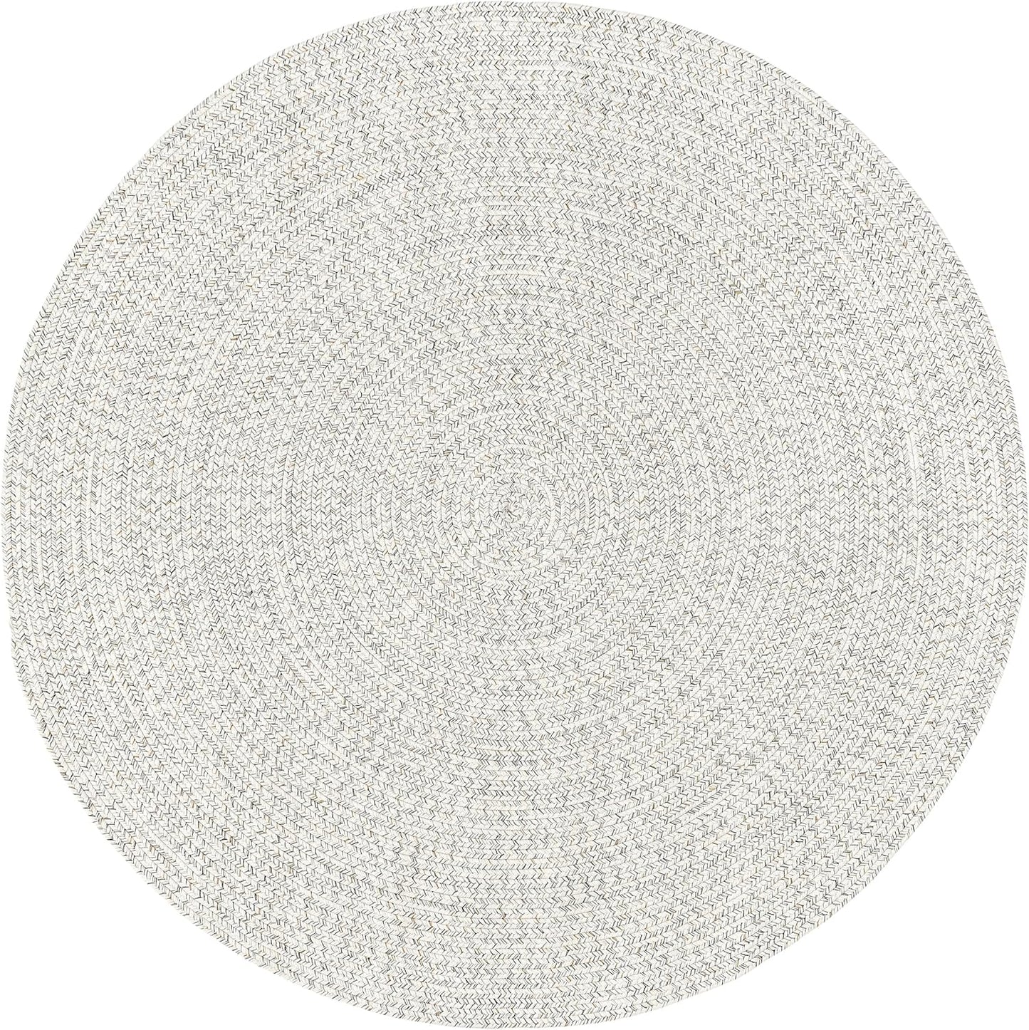 NEW - nuLOOM Wynn Braided Indoor/Outdoor Area Rug, 6ft  Round, Ivory - Retail $119
