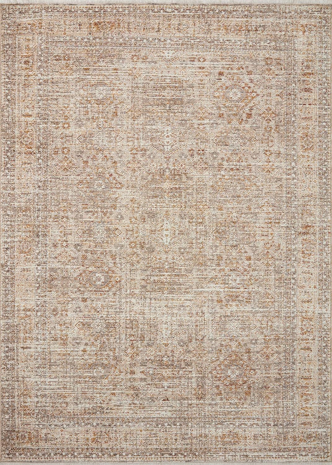 Loloi Angela Rose x Blake Oatmeal/Spice 5 ft 3 Inch x 7 ft 6 Inch Area Rug - Retail $113