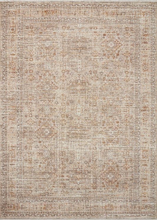Loloi Angela Rose x Blake Oatmeal/Spice 5 ft 3 Inch x 7 ft 6 Inch Area Rug - Retail $113