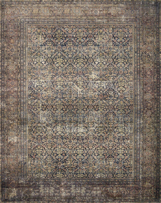 NEW - Loloi Amber Lewis Morgan 7ft-3in x 9ft-3in Area Rug in Denim/Multi - Large Area Rug, Neutral Area Rug for Room DÃ©cor, Vintage Rug Inspired, Soft Area Rug for Living Room, Bedroom, Dining Area - Retail $589