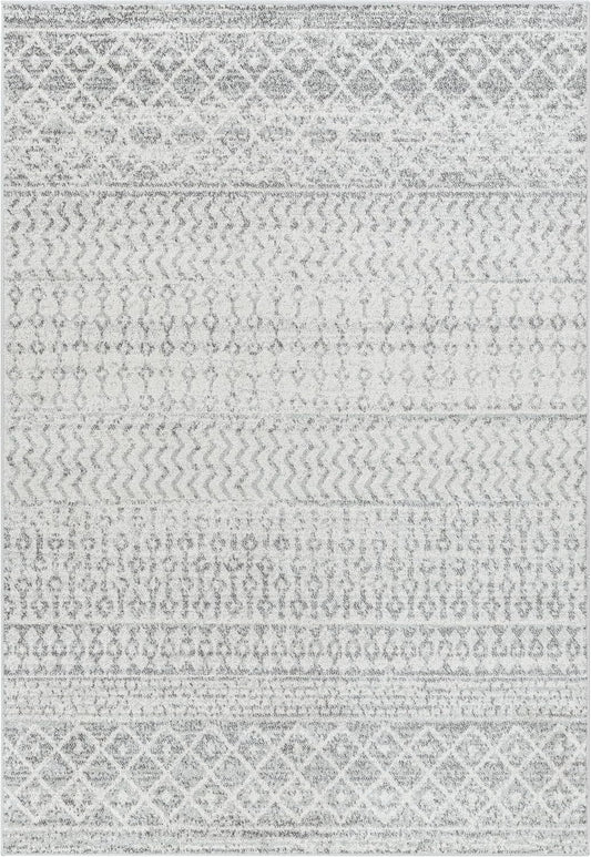 Livabliss Chester Boho Moroccan Area Rug,5 ft 3 In x 7 ft 6 In,Grey - Retail $55