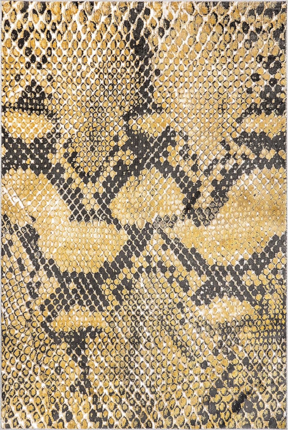 NEW - nuLOOM Alexandrine Modern Snake Print Area Rug, 4x6, Beige - Retail $33