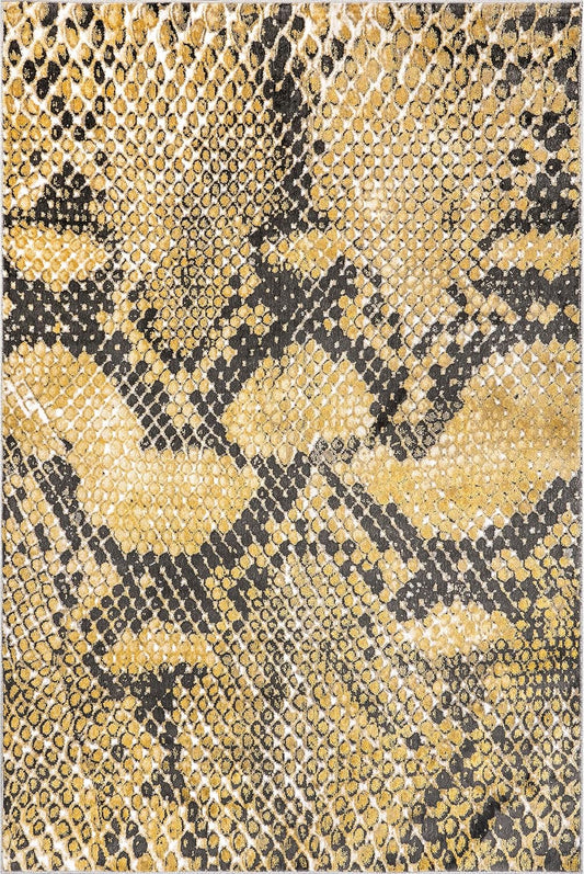 NEW - nuLOOM Alexandrine Modern Snake Print Area Rug, 4x6, Beige - Retail $33