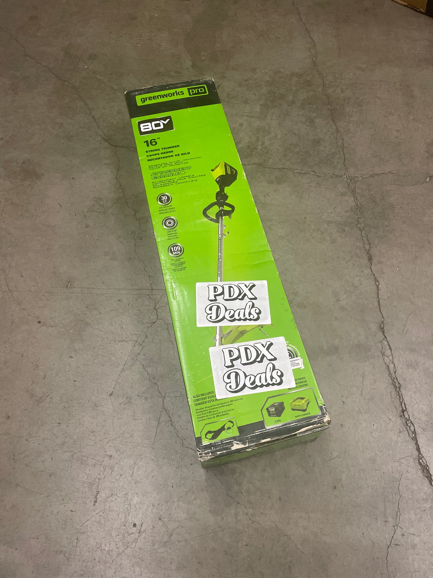 NEW - Greenworks 80V Attachment Capable 16" Trimmer/Edger