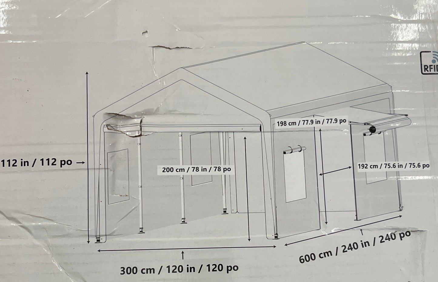 10' X 20' Steel Frame Canopy