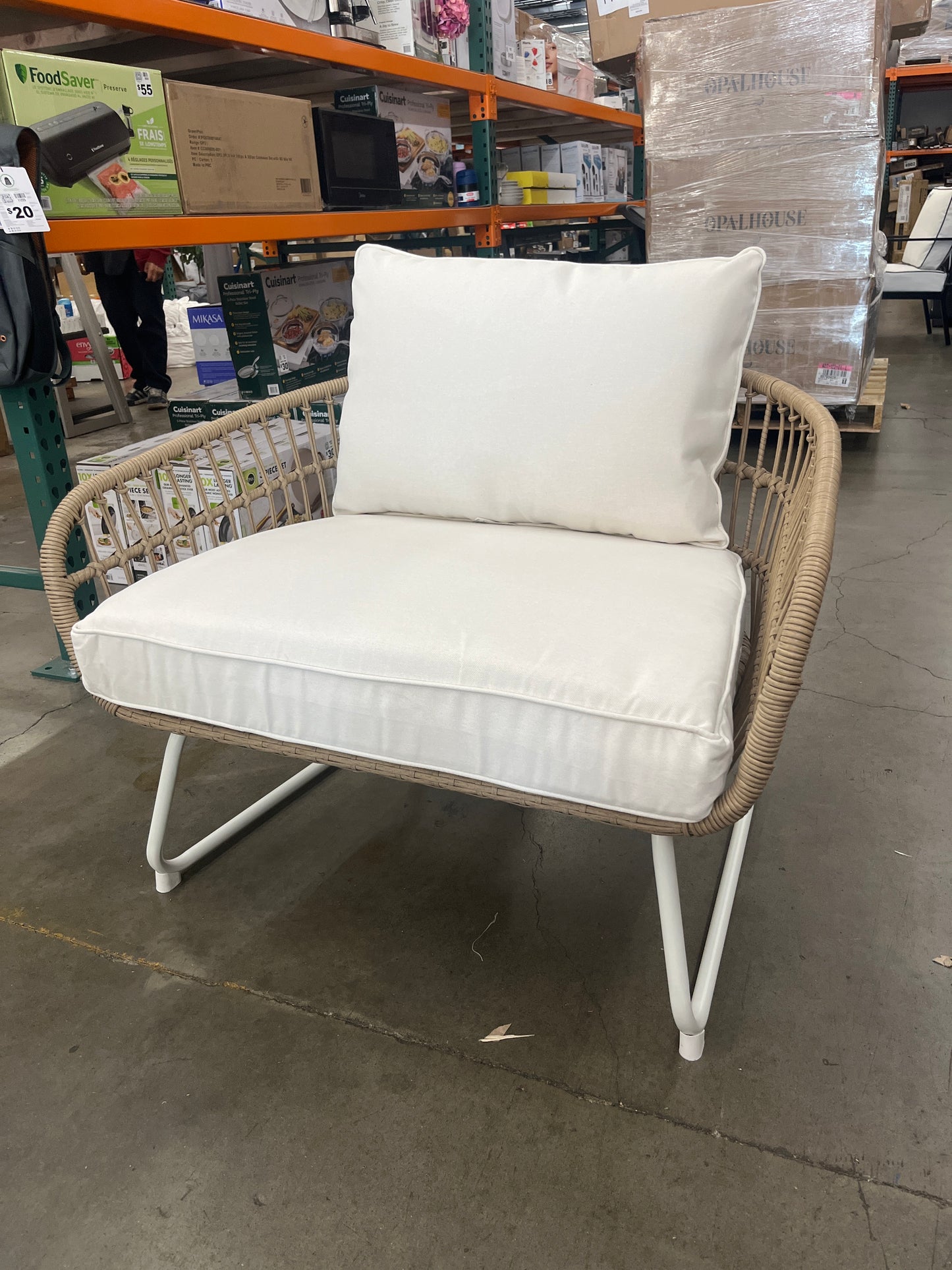 Southport Patio Chair: Weather-Resistant Wicker, Steel Frame, Cushioned - Threshold