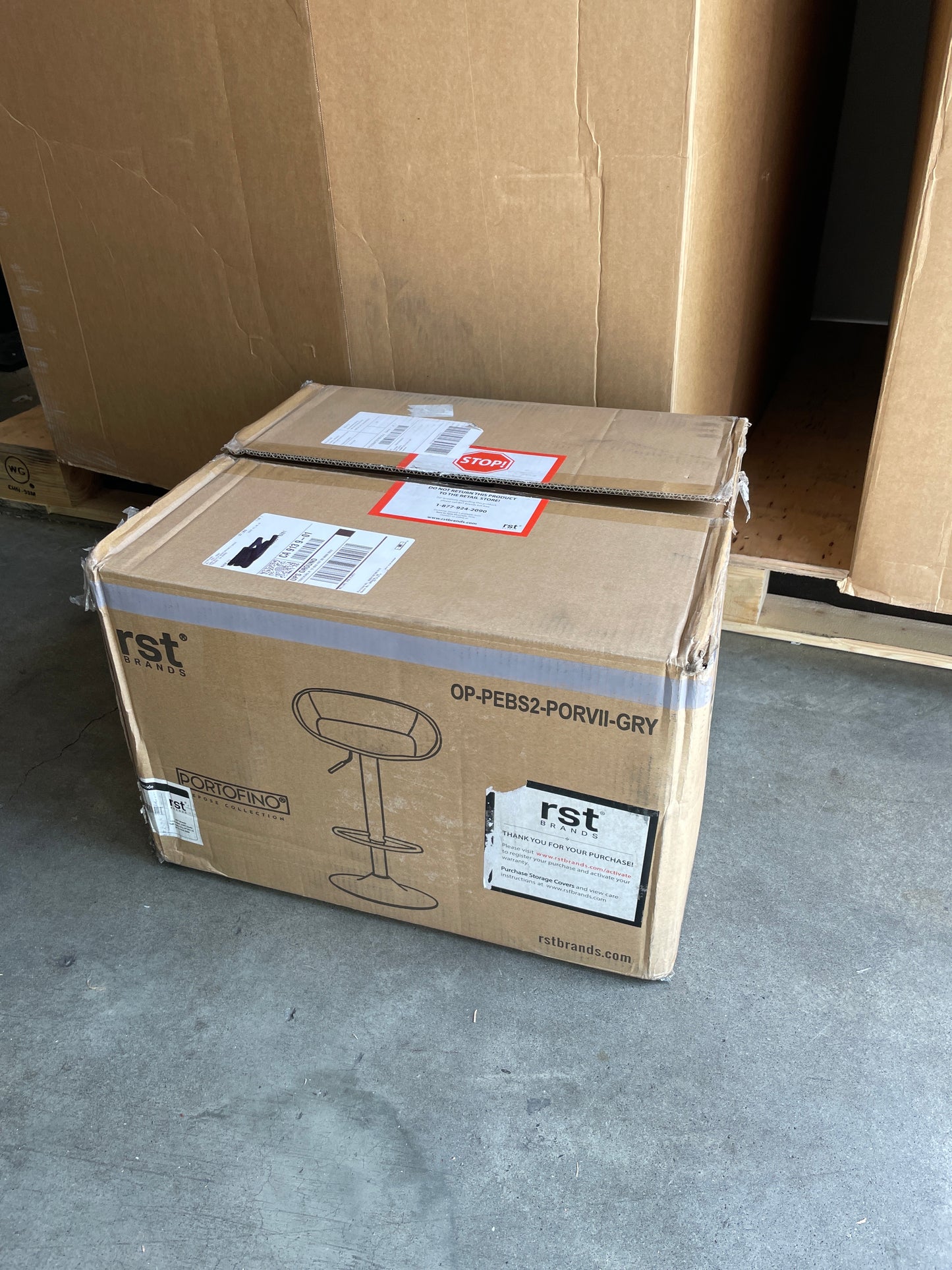 Portofino Airlift Barstool, 2-pack - Retail $280