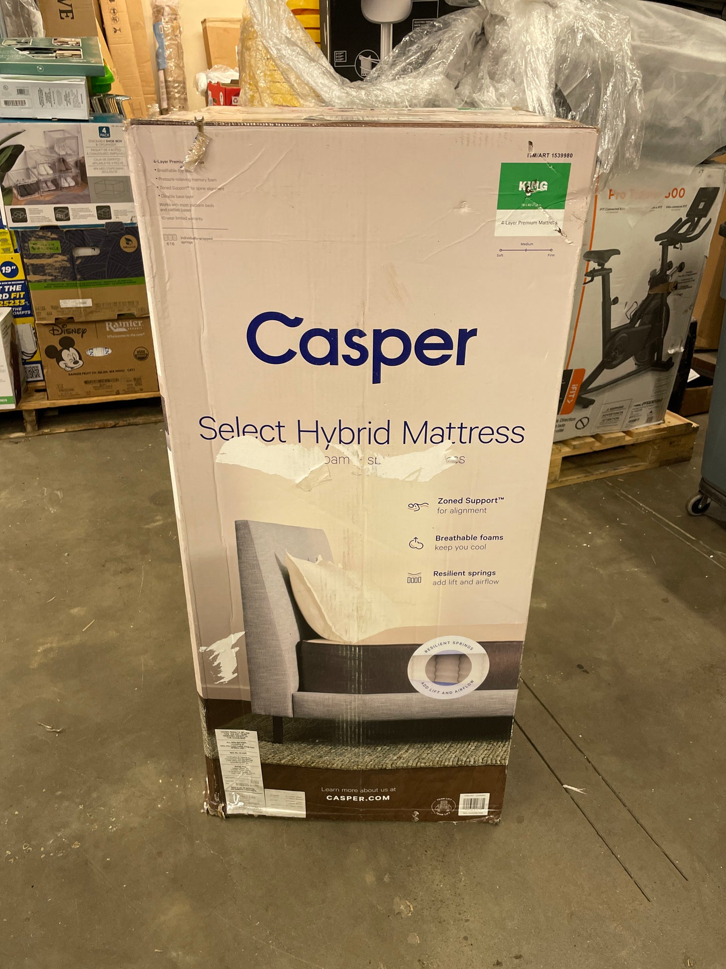 NEW - Casper KING Select 12" Hybrid Medium-Firm Mattress - Retail $979