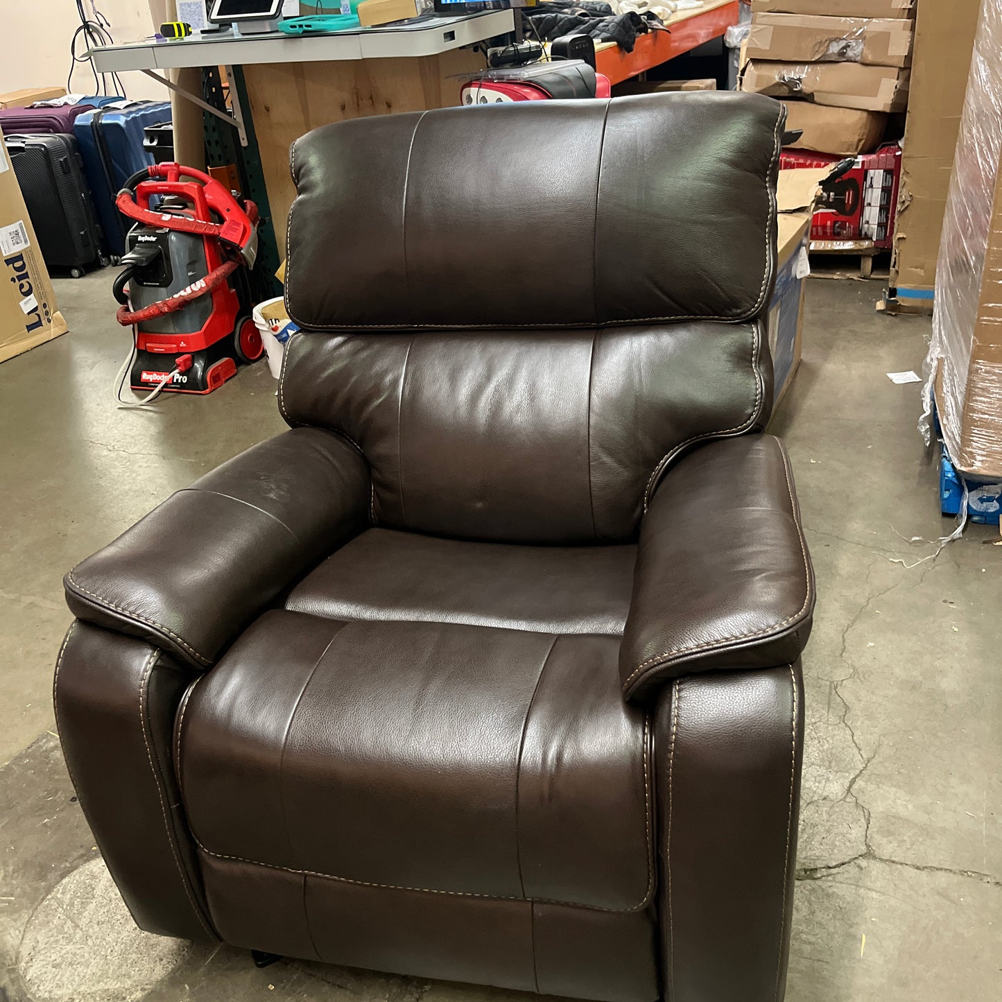 Costco - Barcalounger Columbia Leather Power Recliner with Power Headrest - Retail $799